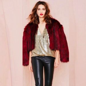 Nasty Gal Gold Sequin Top